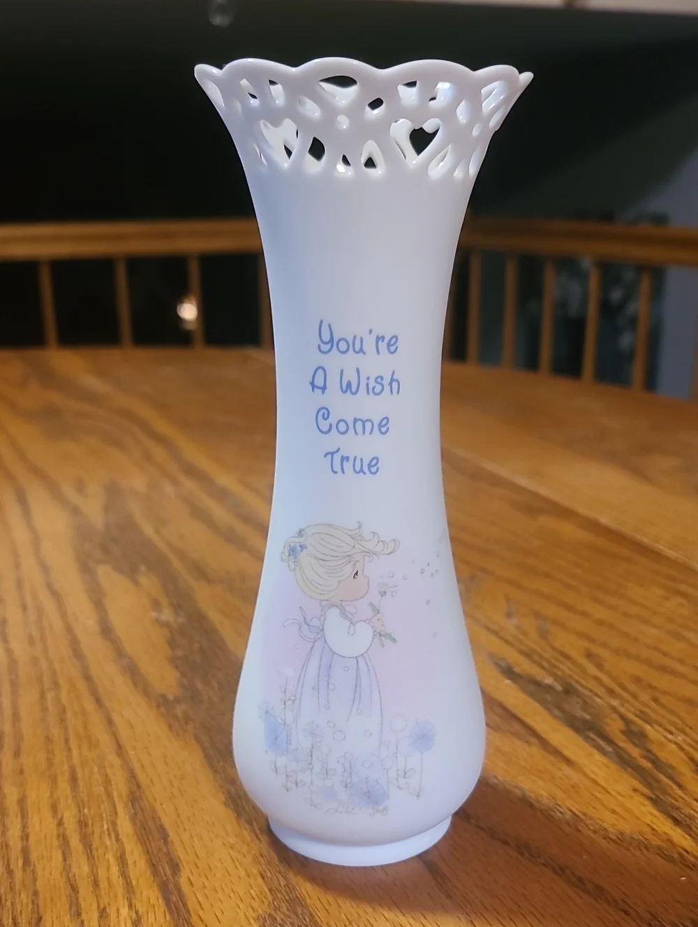 Precious Moments 'You're A Wish Come True' White Porcelain Vase
